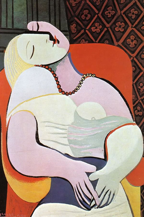Poster Pablo Picasso - Woman Asleep In An Armchair The dream - 1932  - Obras de Arte