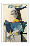Poster Pablo Picasso - Woman In A Fish Hat 1942  - Obras de Arte