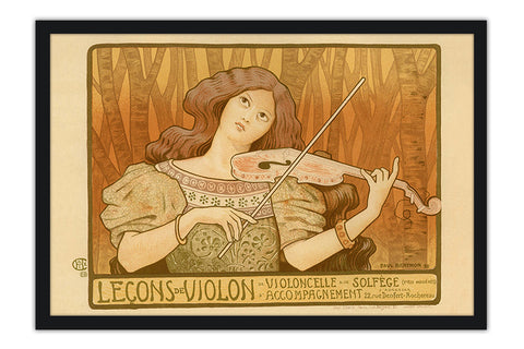 Poster Leçons de Violon - La Belle Époque - Vintage