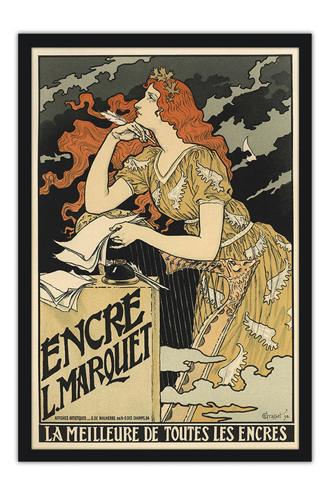 Poster Encre L.Marquet - La Belle Époque - Vintage