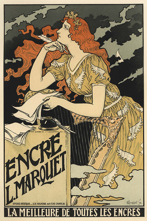 Poster Encre L.Marquet - La Belle Époque - Vintage
