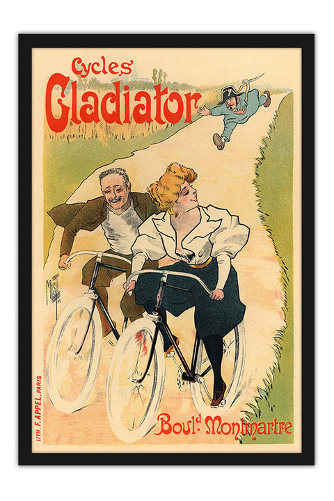 Poster Cycles Gladiator - La Belle Époque - Vintage