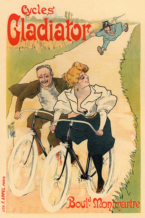 Poster Cycles Gladiator - La Belle Époque - Vintage