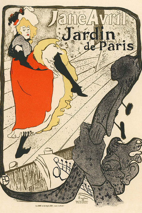Poster Jane Avril Jardin de Paris - La Belle Époque - Vintage