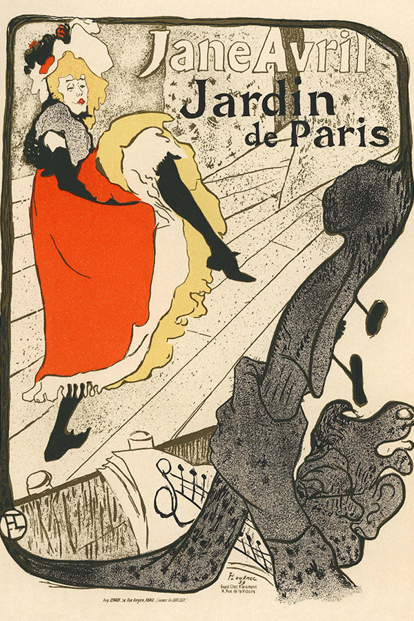 Poster Jane Avril Jardin de Paris - La Belle Époque - Vintage