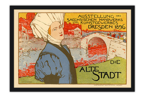 Poster Die Alte Stadt - La Belle Époque - Vintage