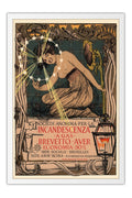 Poster Incandescenza A Gas Brevetto Aver - La Belle Époque - Vintage