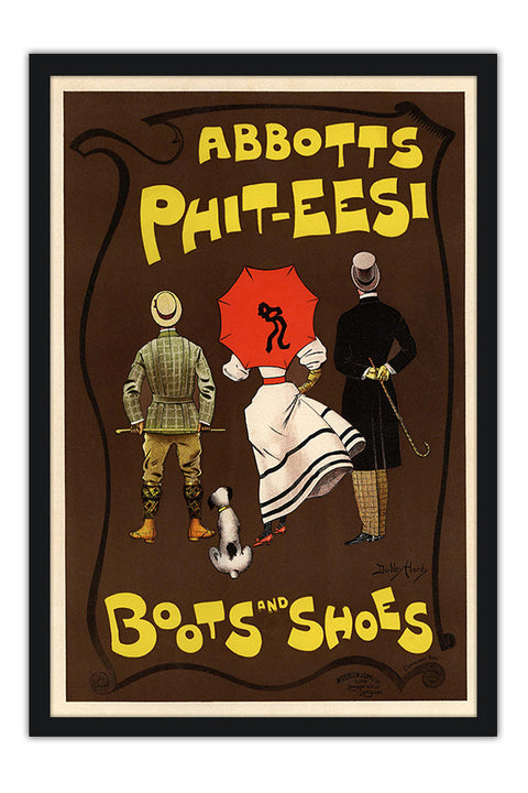 Poster Abbotts Phit-Eesi Boots and Shoes - La Belle Époque - Vintage