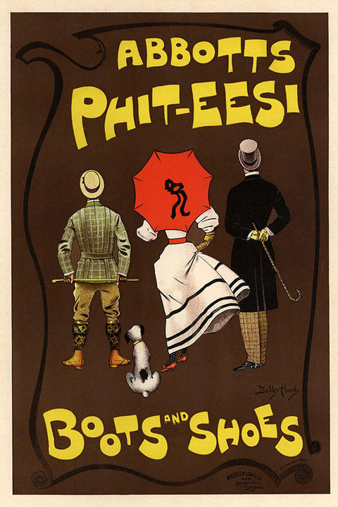 Poster Abbotts Phit-Eesi Boots and Shoes - La Belle Époque - Vintage
