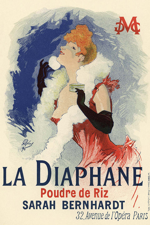 Poster La Diaphane Poudre de Riz - La Belle Époque - Vintage