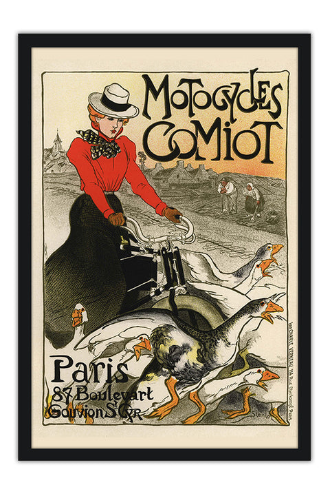 Poster Motocycles Comiot - La Belle Époque - Vintage