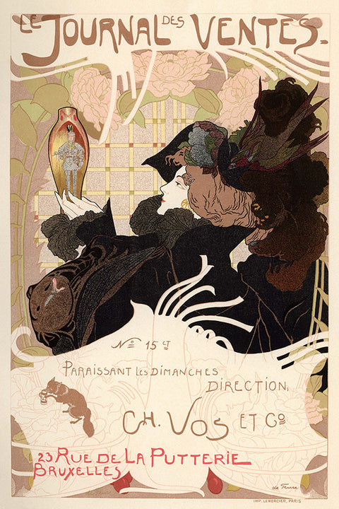 Poster Le Journal des Ventes - La Belle Époque - Vintage