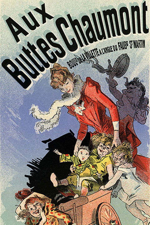 Poster Aux Buttes Chaumont - La Belle Époque - Vintage
