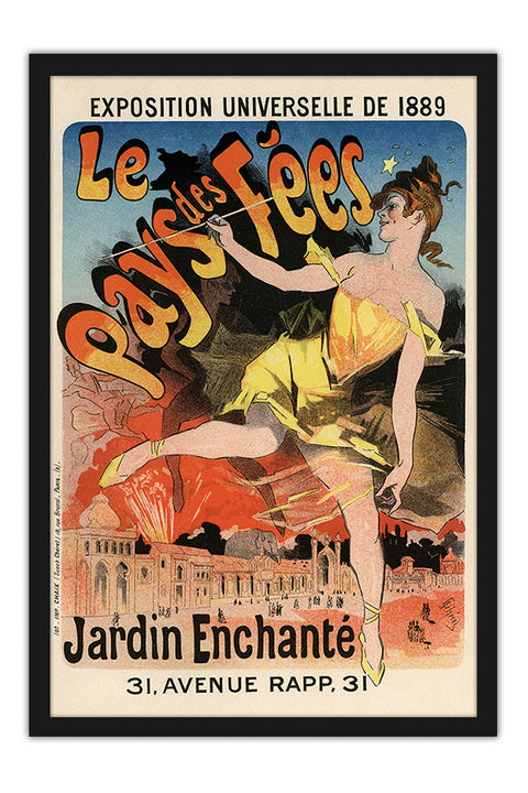 Poster Le Pays des Fees Jardin Enchanté - La Belle Époque - Vintage