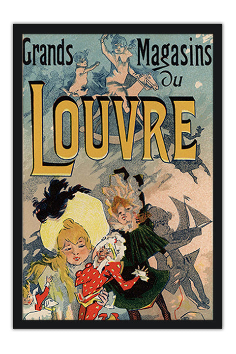 Poster Grands Magasins Du Louvre - La Belle Époque - Vintage