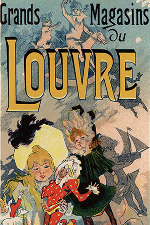 Poster Grands Magasins Du Louvre - La Belle Époque - Vintage