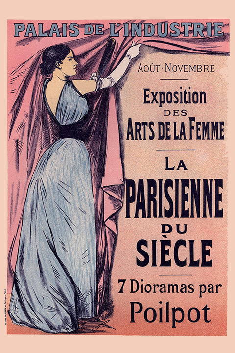 Poster Palais de L'industrie La Parisienne du Siecle - La Belle Époque - Vintage