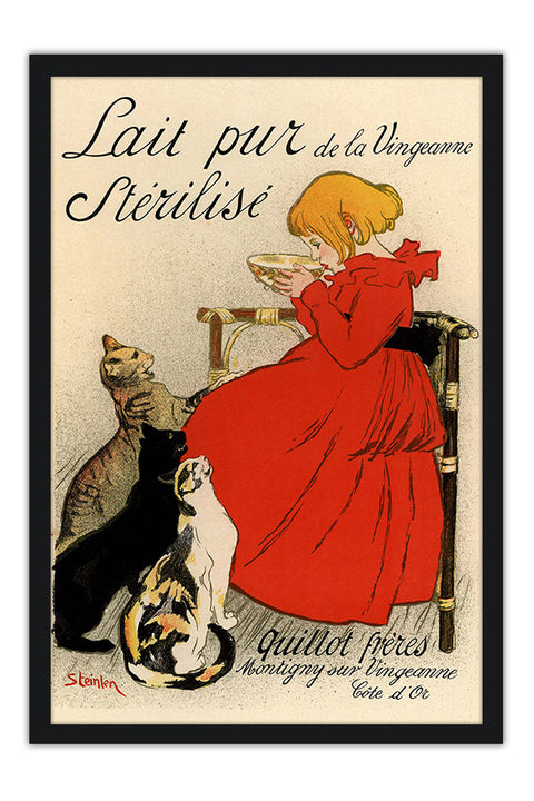 Poster Lait Pur Sterilise - La Belle Époque - Vintage