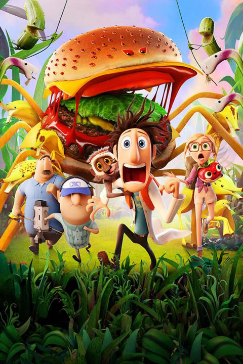 Poster Ta Chovendo Hambúrguer - Infantil