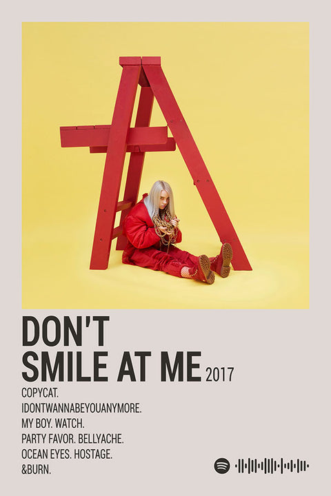 Poster Billie Eilish - Estilo Fotografia Vintage - Dont Smile At Me - Artistas Pop