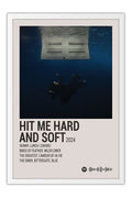Poster  Billie Eilish - Estilo Fotografia Vintage - Hit Me Hard And Soft - Artistas Pop