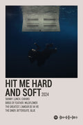 Poster  Billie Eilish - Estilo Fotografia Vintage - Hit Me Hard And Soft - Artistas Pop