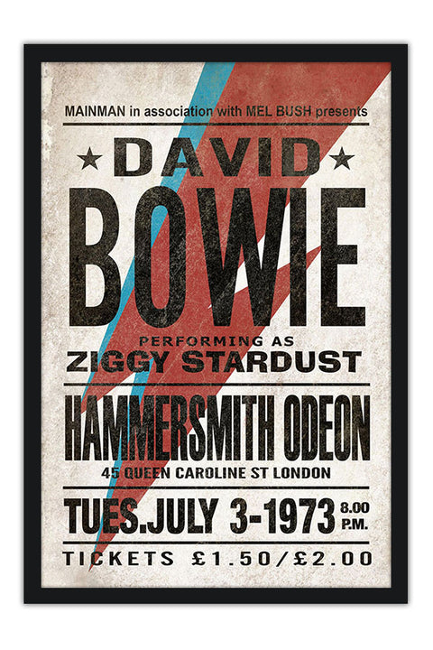 Poster  David Bowie - Cartaz - Bandas de Rock