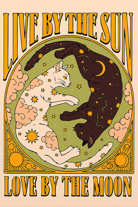 Poster Gatinhos - Live By The Sun - Frases - Misc