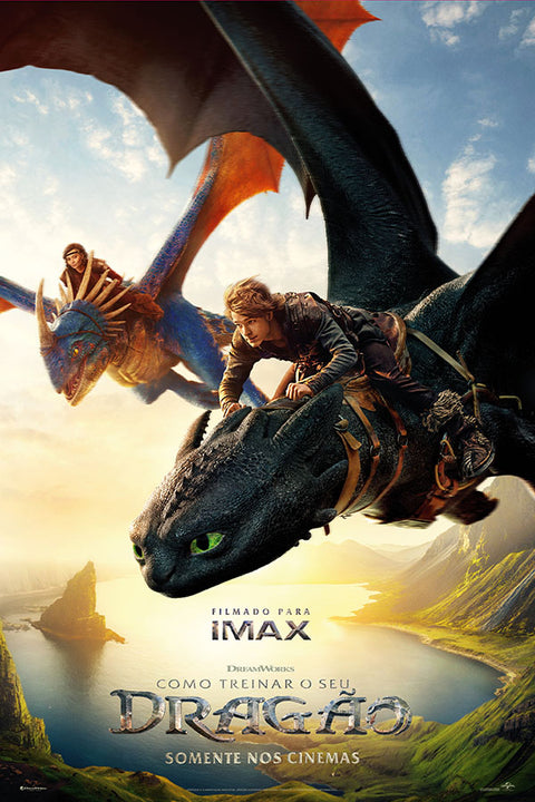Poster Como Treinar Seu Dragão - How To Train Your Dragon - Live Action - Infantil - Filmes