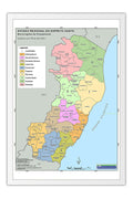 Poster Mapa Divisão Regional Do Espirito Santo - Mapas - Geografia - Educativo