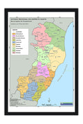 Poster Mapa Divisão Regional Do Espirito Santo - Mapas - Geografia - Educativo