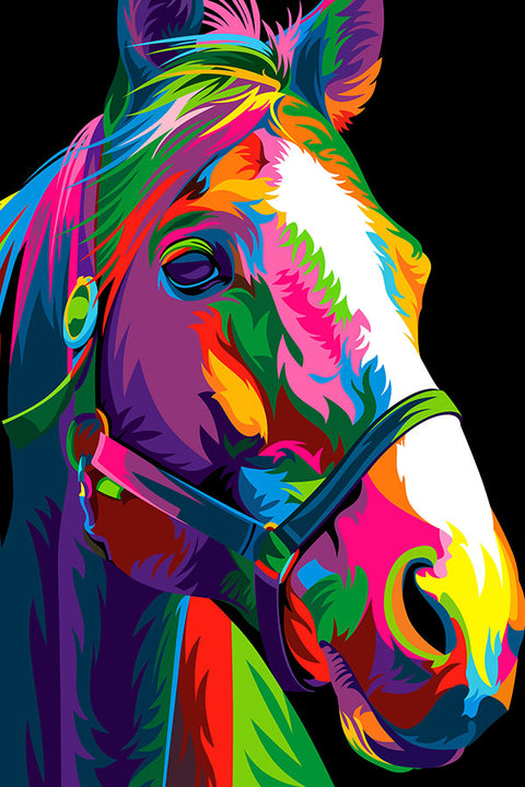 Poster Cavalo - Coleção Colors - Animais 