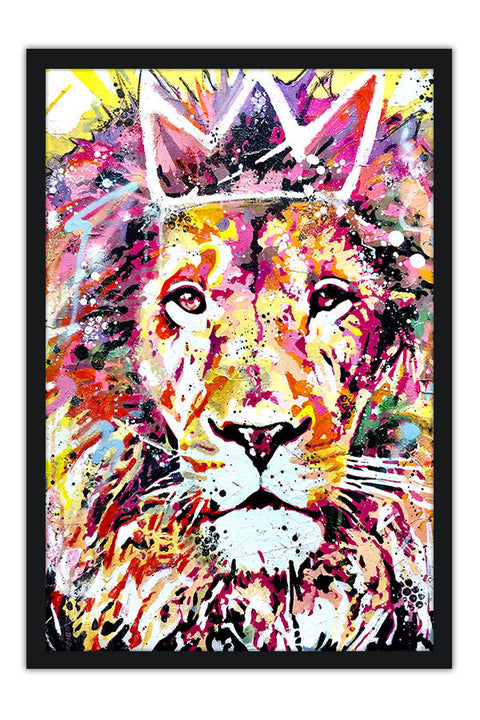 Poster Leão  - Coleção Colors - Animais 