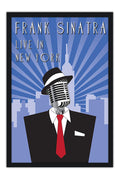 Poster Coleção - Frank Sinatra Live in New York - Art Deco