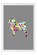 Poster Cachorro - Animais - Geométrico - Arte Decorativa
