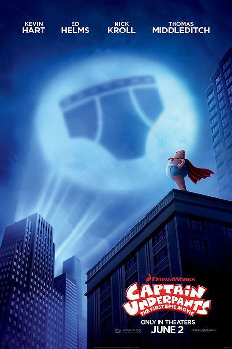Poster Capitão Cueca - Infantil