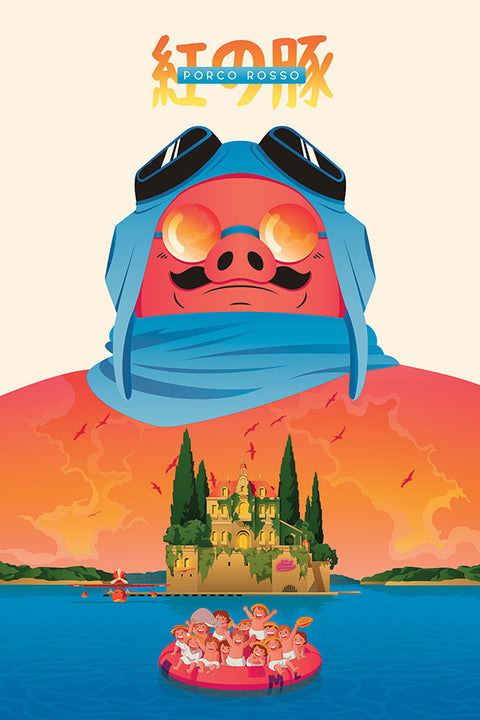 Poster Porco Rosso - Estudio Ghibli - Filmes