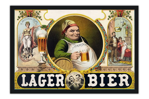 Poster Cerveja Larger Bier - Vintage - Retrô