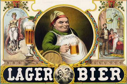 Poster Cerveja Larger Bier - Vintage - Retrô