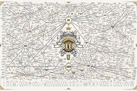 Poster Chart de Cerveja Completo - Infográficos