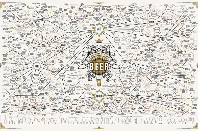 Poster Chart de Cerveja Completo - Infográficos