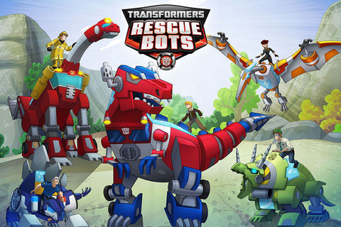 Poster Transformers Rescue Bots - Infantil