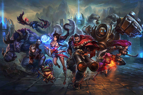 Poster LOL - League of Legends - Campeões - Games
