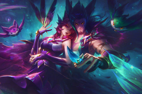 Poster LOL - League of Legends - Xayah e Rakan - Games