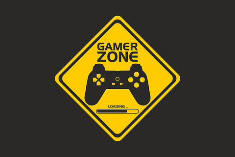 Poster Plaquinha "GAMER ZONE" Video Game - Controle - Games
