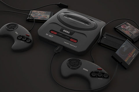 Poster Console e Joysticks Sega Video Game - Controle - Games