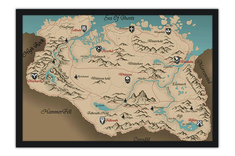 Poster Skyrim - Mapa - Games