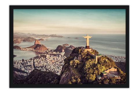 Poster Rio de Janeiro - Cristo Redentor - Pão de Açucar - Brasil - Paisagens