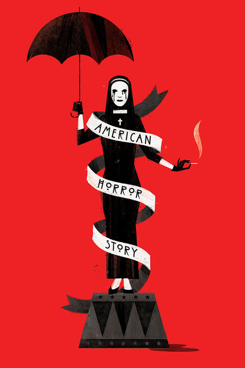 Poster American Horror Story - Asylum - História de Horror Americana - AHS - Séries