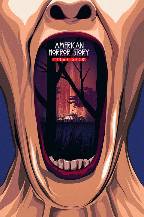 Poster American Horror Story - Freak Show - História de Horror Americana - AHS - Séries